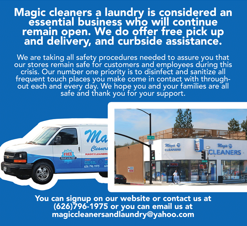 Magic Cleaners and Laundry, Inc. Dry Cleaners Pasadena CA